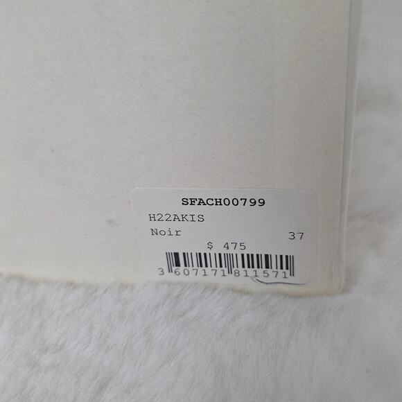 NEW Sandro Chelsea Ankle Boots EU 37 Black Leather Chunky Lug Sole Square Toe - Picture 15 of 16